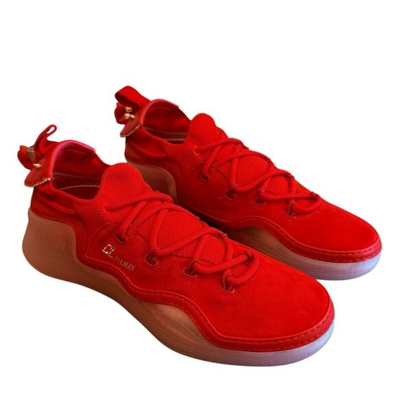 Christian Louboutin Arpoador Red Drawstring Sock Sneakers Men’s EU 42.5 US 9.5